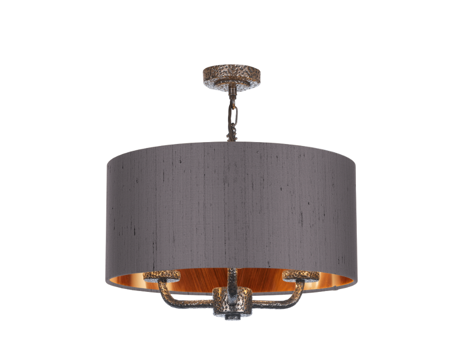 David Hunt Lighting Sloane 3Lt Shadelier Bronze SLO03