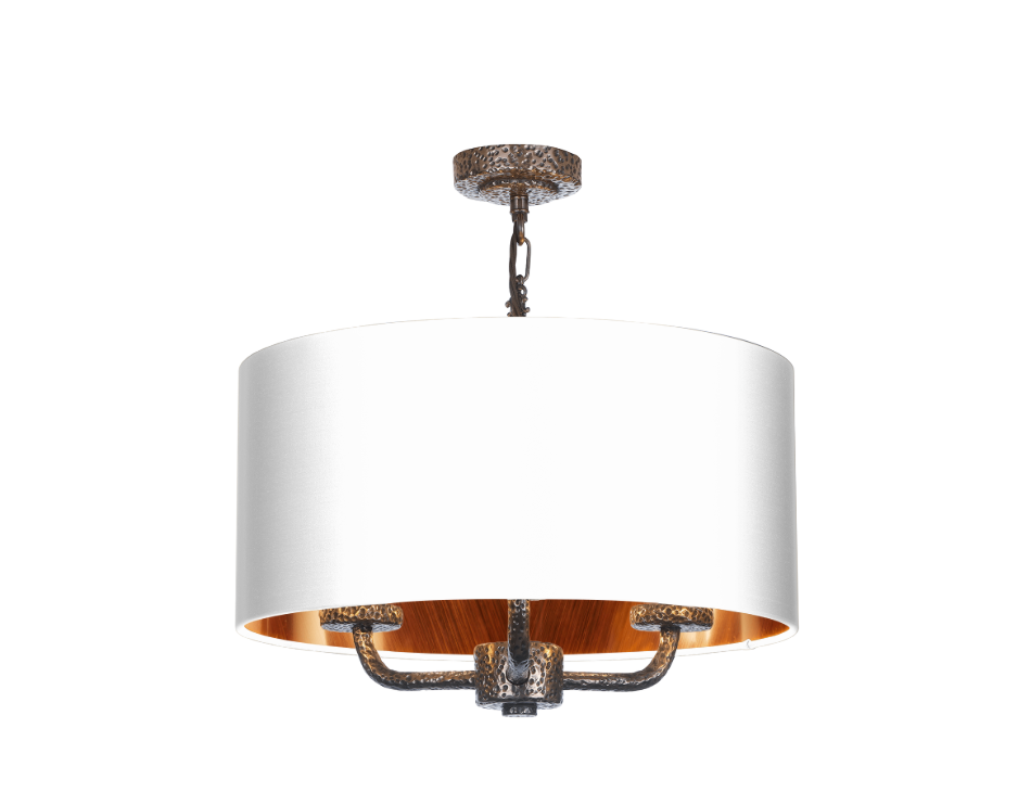 David Hunt Lighting Sloane 3Lt Shadelier Bronze SLO03
