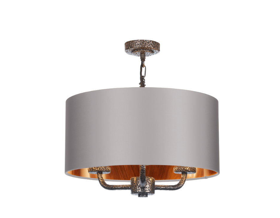 David Hunt Lighting Sloane 3Lt Shadelier Bronze SLO03