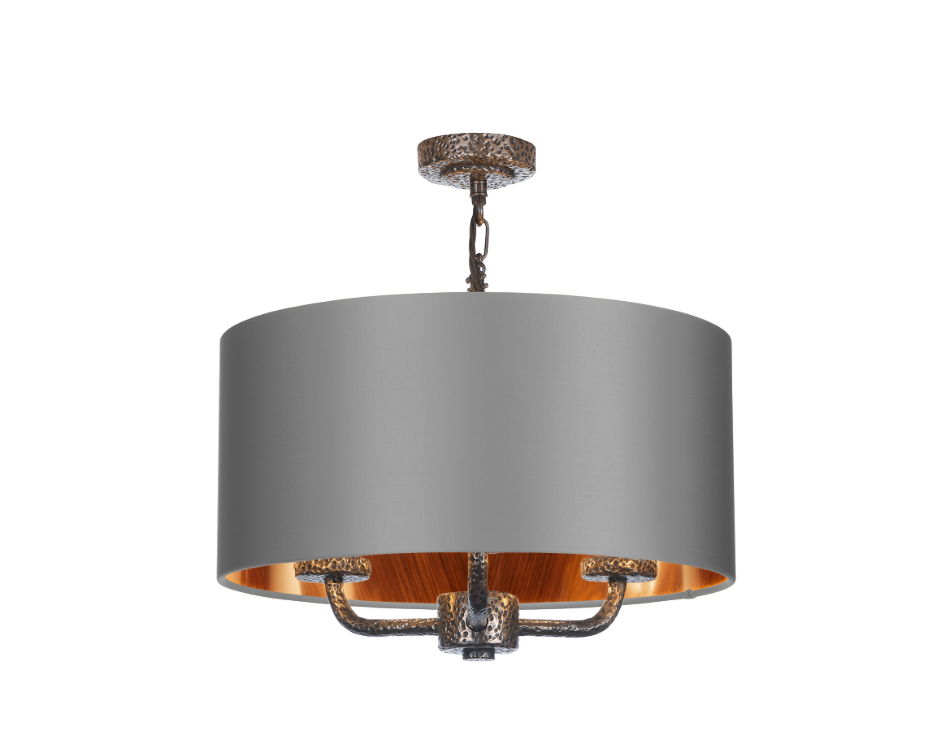 David Hunt Lighting Sloane 3Lt Shadelier Bronze SLO03