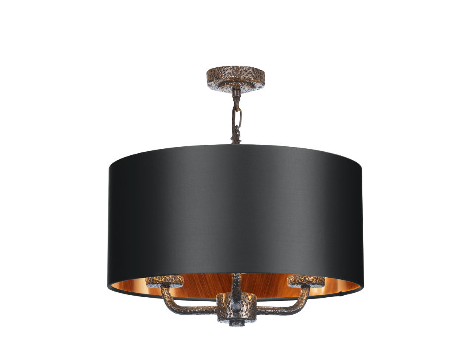 David Hunt Lighting Sloane 3Lt Shadelier Bronze SLO03