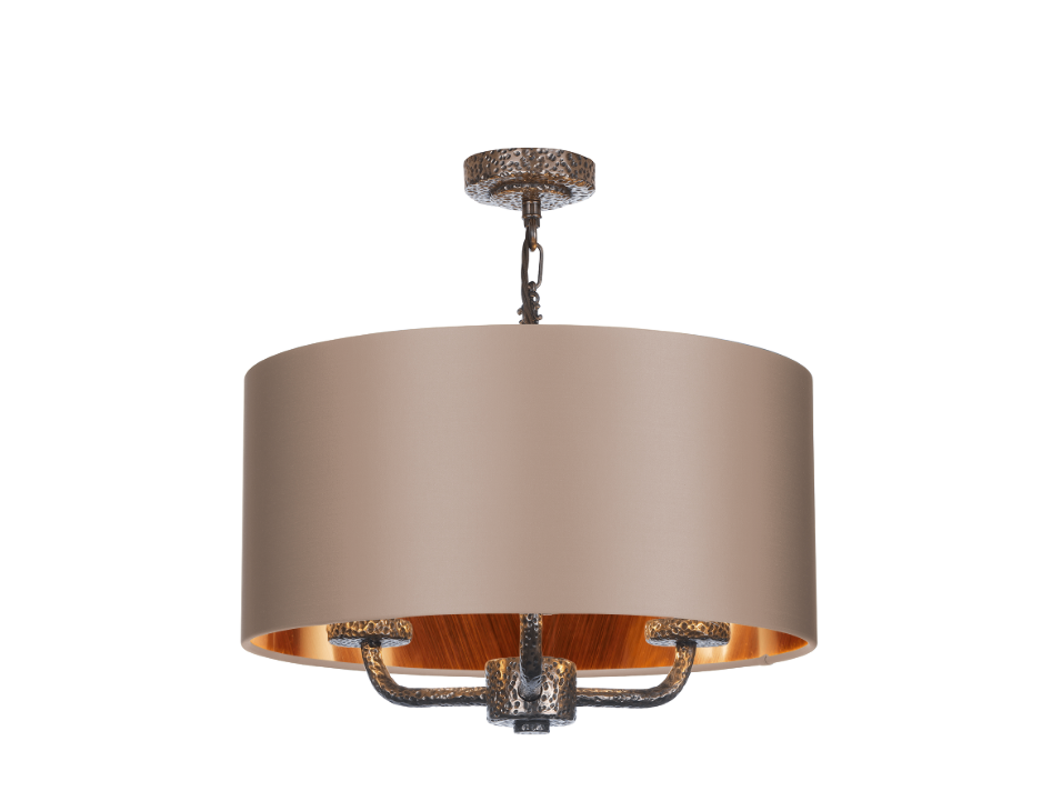 David Hunt Lighting Sloane 3Lt Shadelier Bronze SLO03
