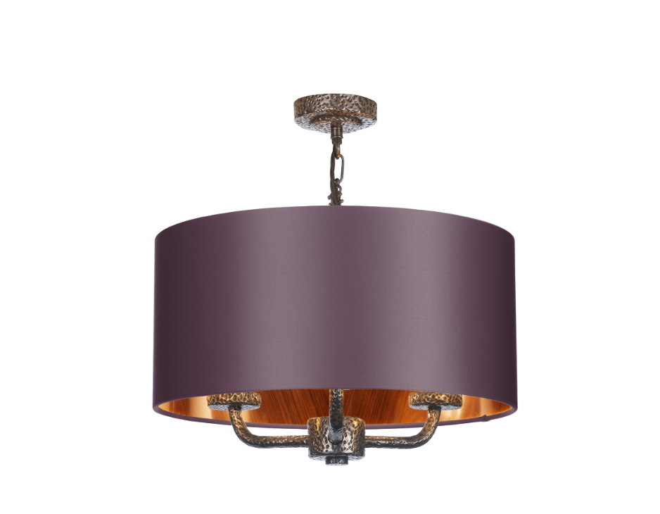 David Hunt Lighting Sloane 3Lt Shadelier Bronze SLO03