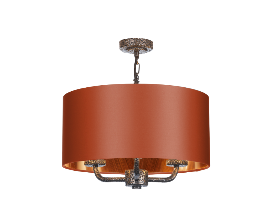 David Hunt Lighting Sloane 3Lt Shadelier Bronze SLO03