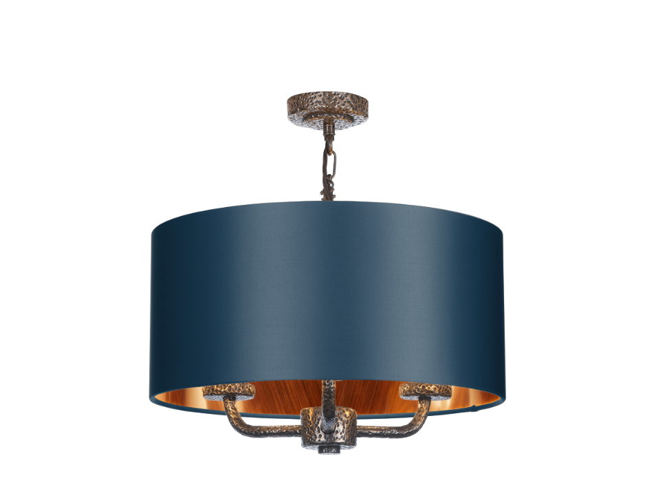 David Hunt Lighting Sloane 3Lt Shadelier Bronze SLO03