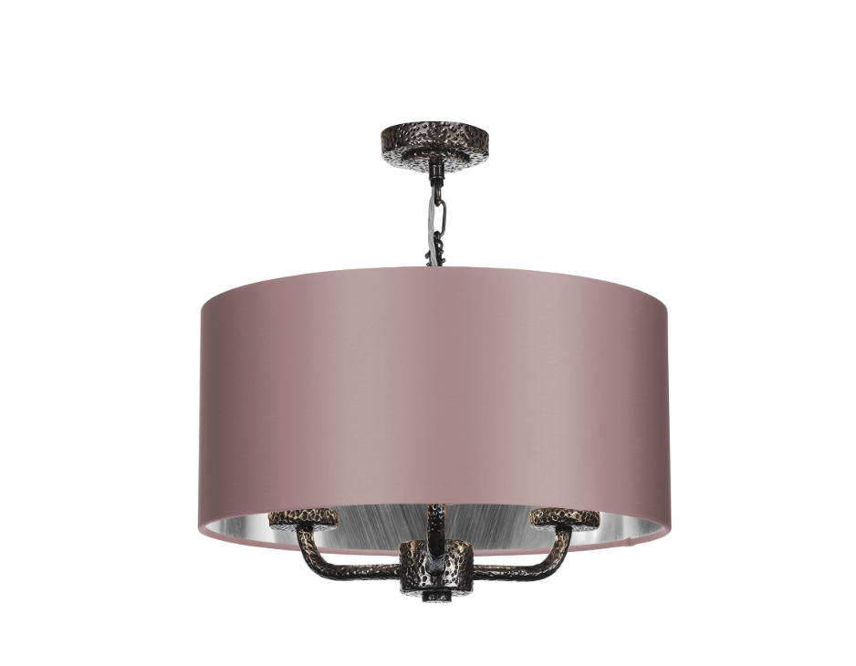 David Hunt Lighting Sloane 3Lt Shadelier  Pewter SLO03