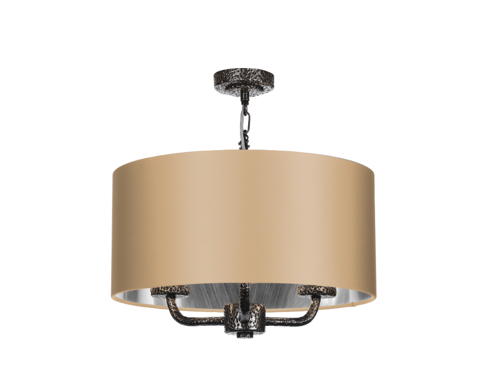 David Hunt Lighting Sloane 3Lt Shadelier  Pewter SLO03