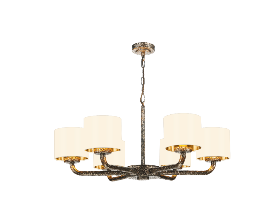 David Hunt Lighting Sloane 6LT Pendant Bronze with Shades SLO0600