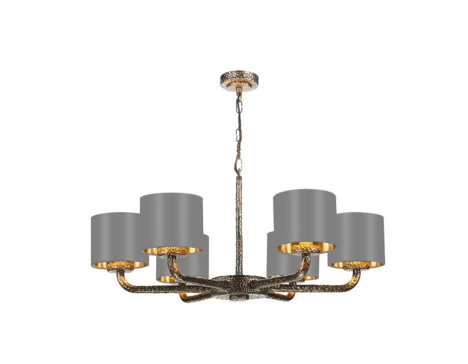 David Hunt Lighting Sloane 6LT Pendant Bronze with Shades SLO0600