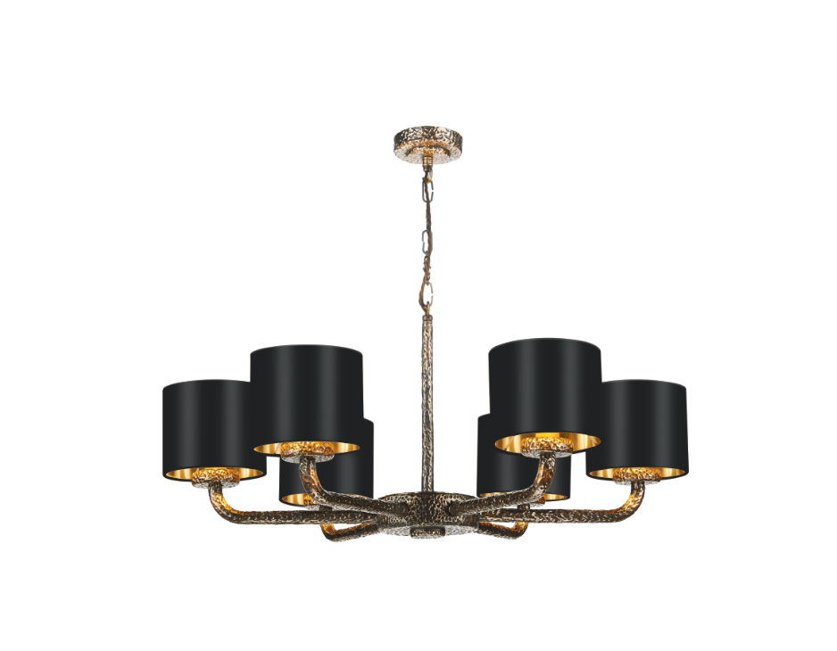 David Hunt Lighting Sloane 6LT Pendant Bronze with Shades SLO0600