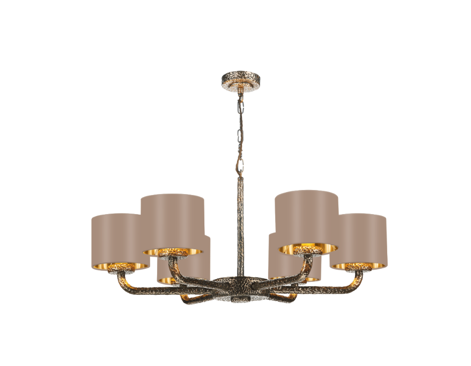 David Hunt Lighting Sloane 6LT Pendant Bronze with Shades SLO0600
