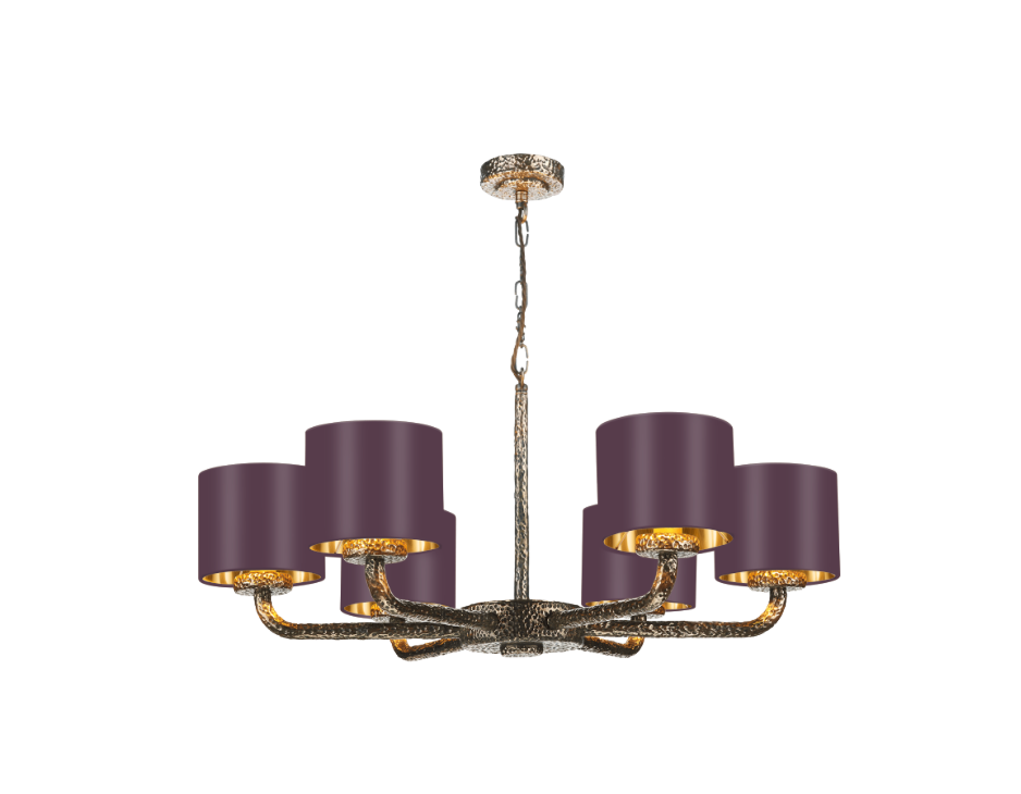 David Hunt Lighting Sloane 6LT Pendant Bronze with Shades SLO0600