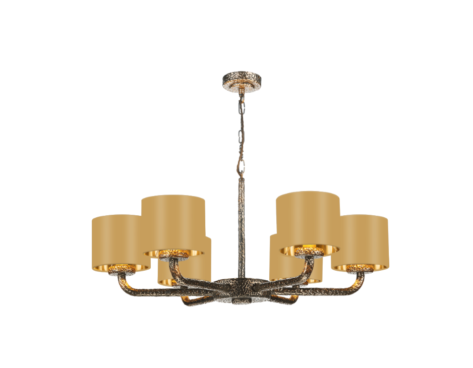David Hunt Lighting Sloane 6LT Pendant Bronze with Shades SLO0600