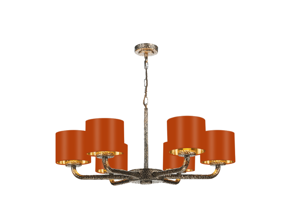 David Hunt Lighting Sloane 6LT Pendant Bronze with Shades SLO0600