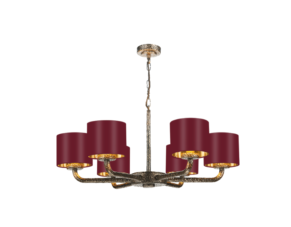 David Hunt Lighting Sloane 6LT Pendant Bronze with Shades SLO0600