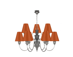 David Hunt Lighting Doreen 9 Light Chandelier Pewter Bespoke Shades