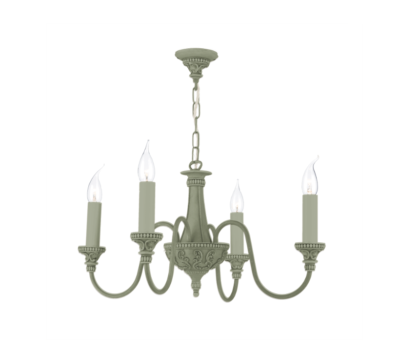 David Hunt Lighting Bailey 4 Light Chandelier BAI0499, Painted