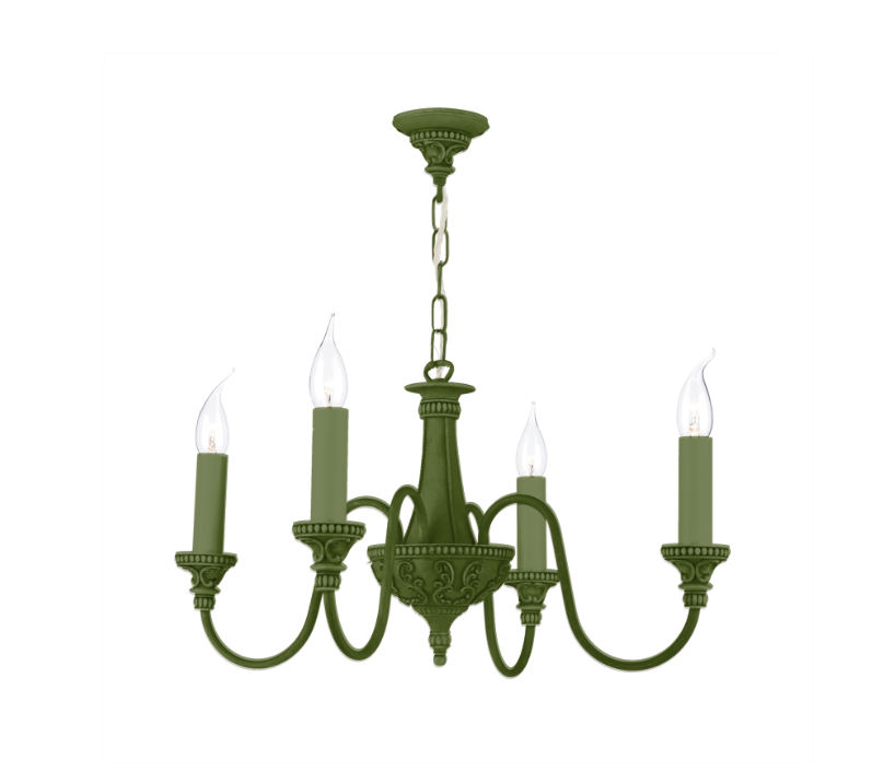 David Hunt Lighting Bailey 4 Light Chandelier BAI0499, Painted