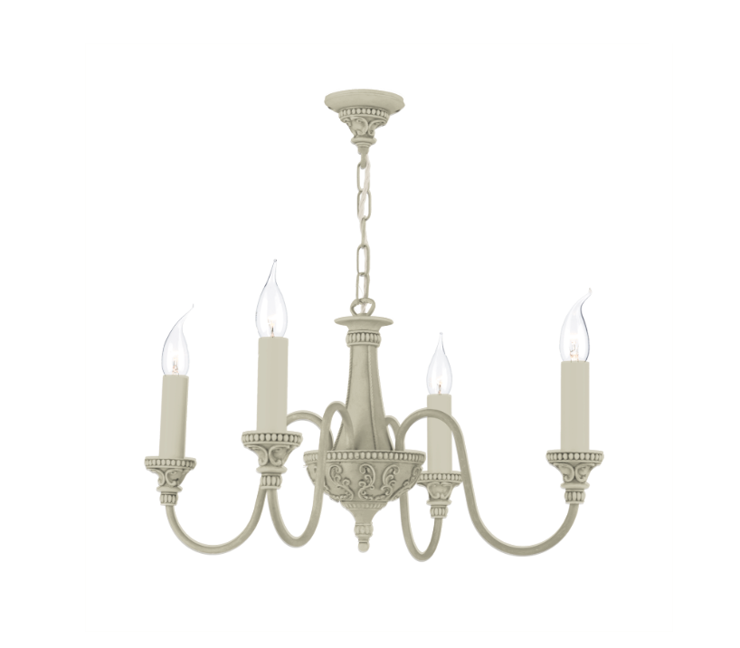 David Hunt Lighting Bailey 4 Light Chandelier BAI0499, Painted
