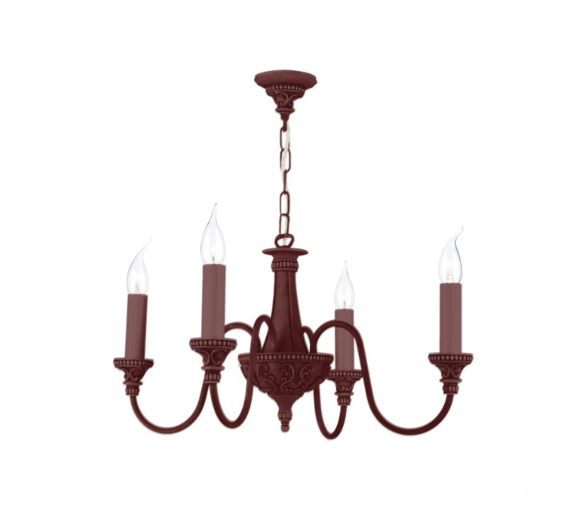 David Hunt Lighting Bailey 4 Light Chandelier BAI0499, Painted
