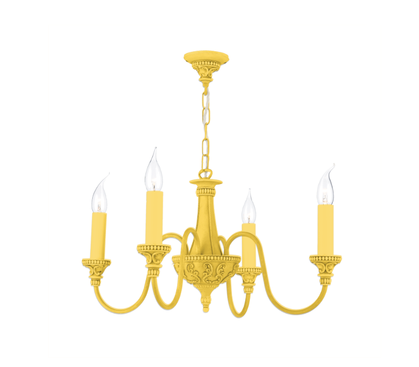 David Hunt Lighting Bailey 4 Light Chandelier BAI0499, Painted