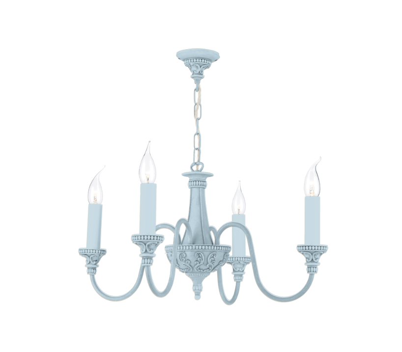 David Hunt Lighting Bailey 4 Light Chandelier BAI0499, Painted