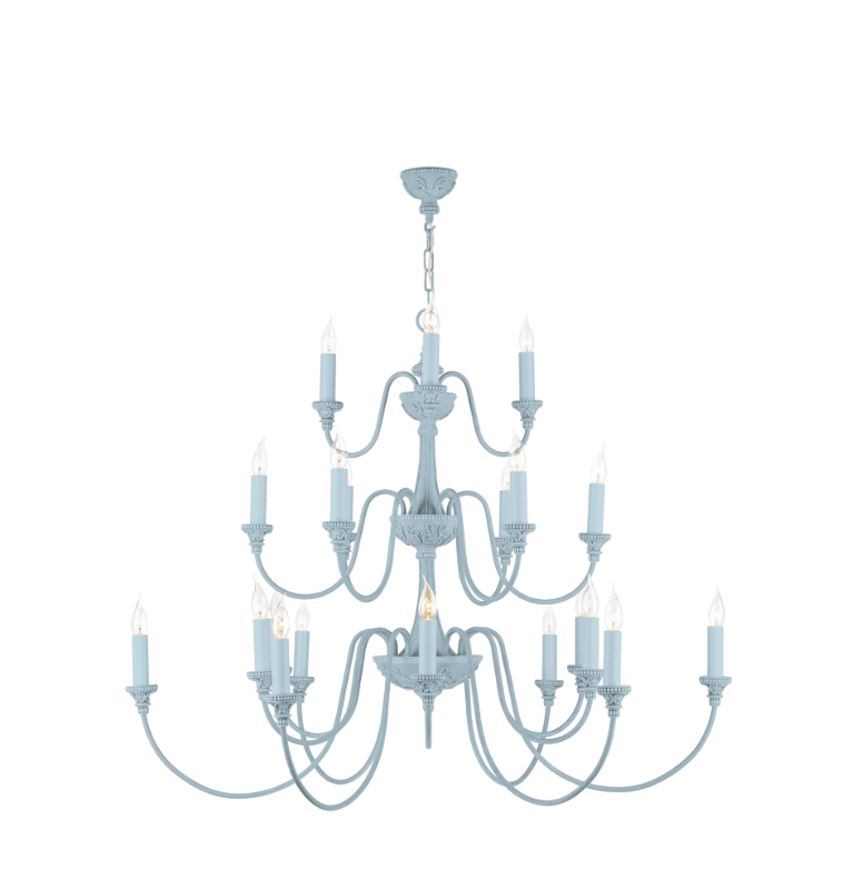 David Hunt Lighting Bailey 21 Light Chandelier Painted Finishes