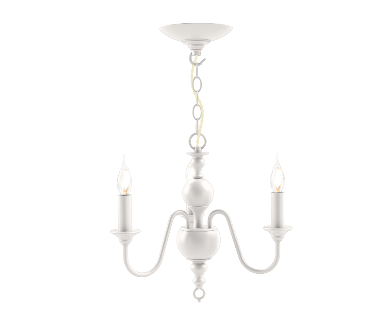 David Hunt Lighting Flemish 3 Lt Chandelier Bespoke