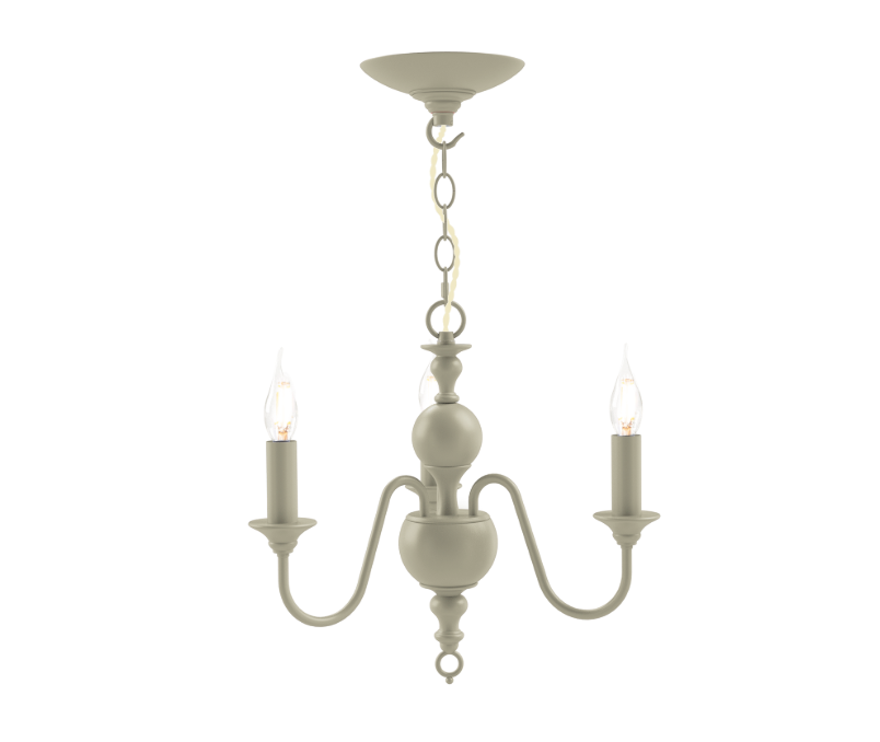 David Hunt Lighting Flemish 3 Lt Chandelier Bespoke