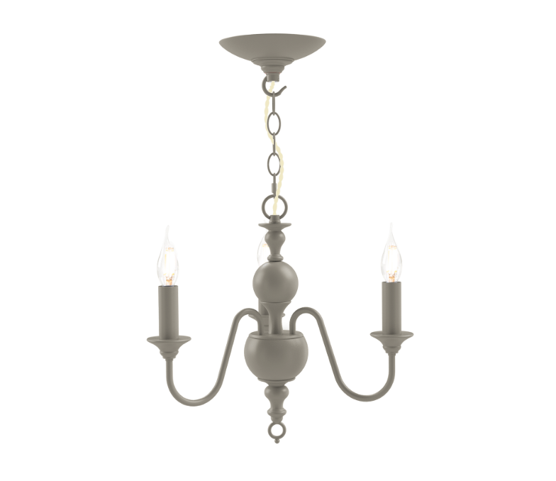 David Hunt Lighting Flemish 3 Lt Chandelier Bespoke