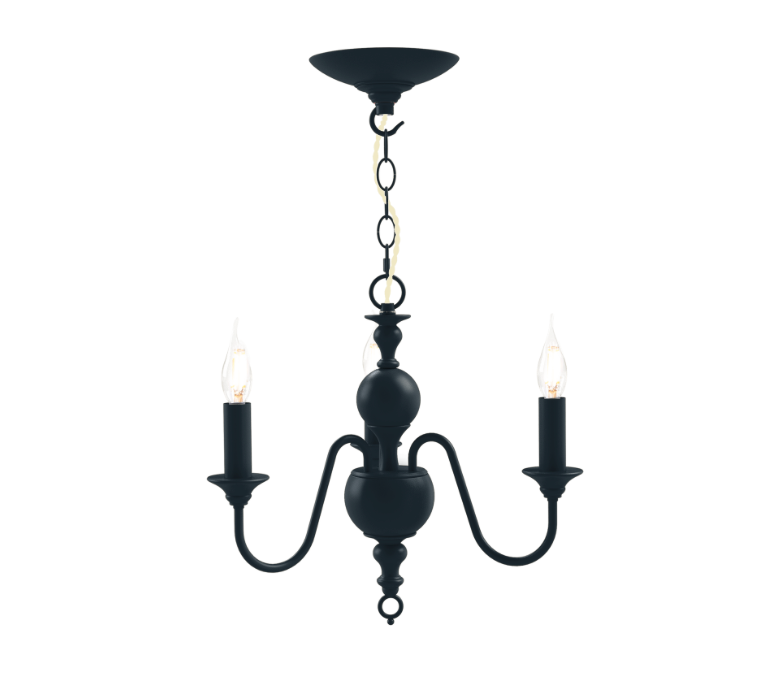 David Hunt Lighting Flemish 3 Lt Chandelier Bespoke