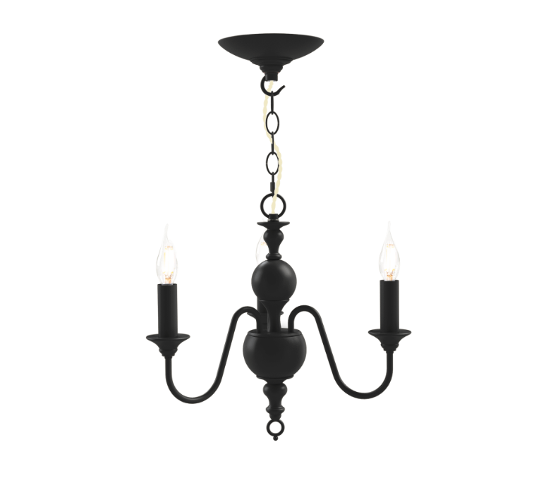 David Hunt Lighting Flemish 3 Lt Chandelier Bespoke