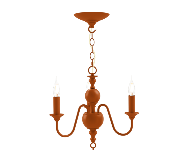 David Hunt Lighting Flemish 3 Lt Chandelier Bespoke