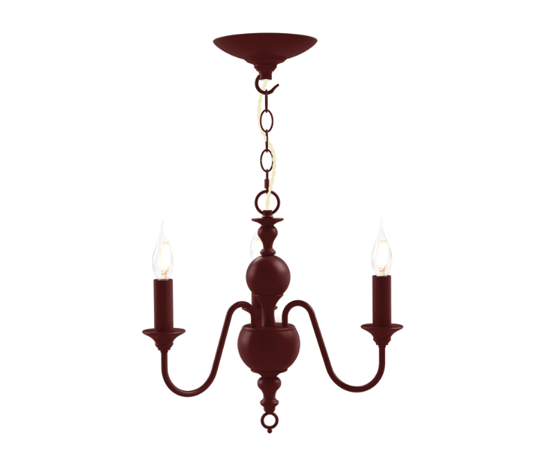 David Hunt Lighting Flemish 3 Lt Chandelier Bespoke