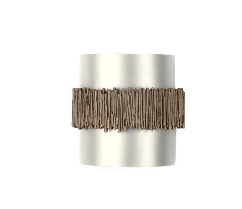 David Hunt Lighting Willow Wall Light Gold Cocoa with Bespoke Shade