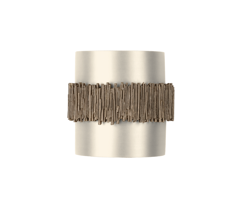David Hunt Lighting Willow Wall Light Gold Cocoa with Bespoke Shade