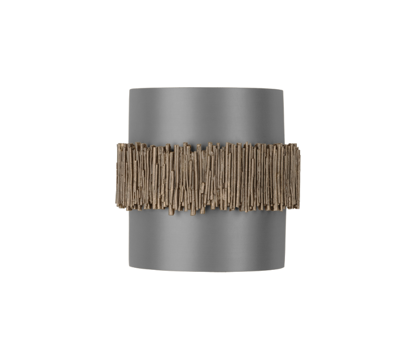 David Hunt Lighting Willow Wall Light Gold Cocoa with Bespoke Shade
