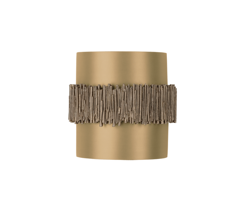David Hunt Lighting Willow Wall Light Gold Cocoa with Bespoke Shade