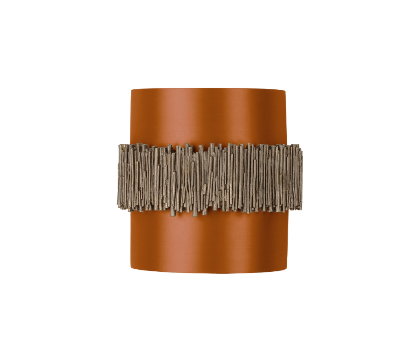 David Hunt Lighting Willow Wall Light Gold Cocoa with Bespoke Shade
