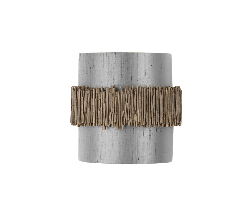 David Hunt Lighting Willow Wall Light Gold Cocoa with Bespoke Shade