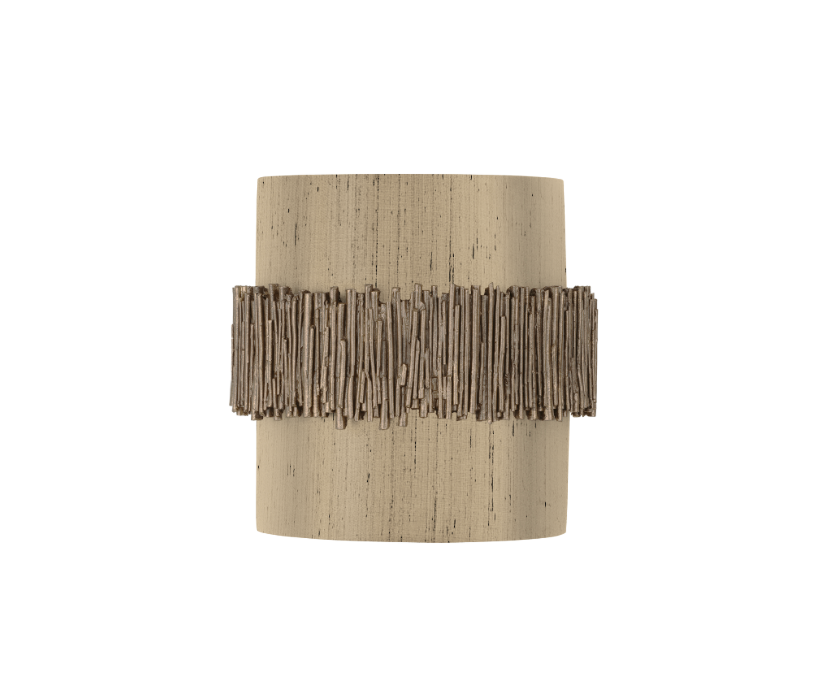 David Hunt Lighting Willow Wall Light Gold Cocoa with Bespoke Shade