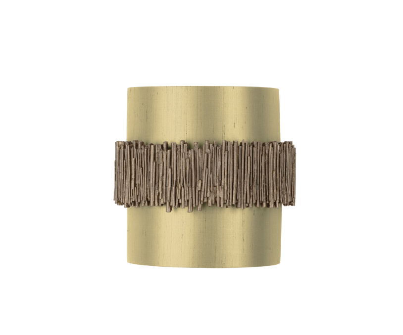 David Hunt Lighting Willow Wall Light Gold Cocoa with Bespoke Shade