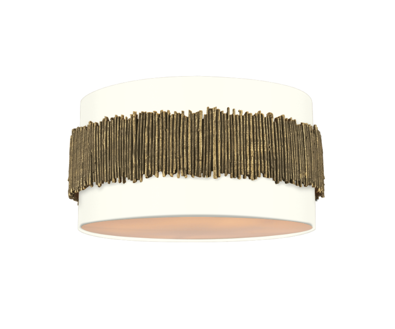 David Hunt Lighting Willow 4 Light Flush Gold With Bespoke Shade
