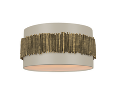 David Hunt Lighting Willow 4 Light Flush Gold With Bespoke Shade