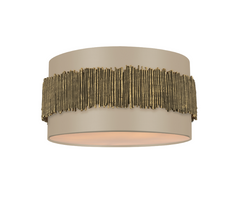 David Hunt Lighting Willow 4 Light Flush Gold With Bespoke Shade