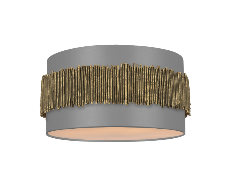 David Hunt Lighting Willow 4 Light Flush Gold With Bespoke Shade