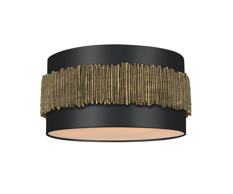 David Hunt Lighting Willow 4 Light Flush Gold With Bespoke Shade