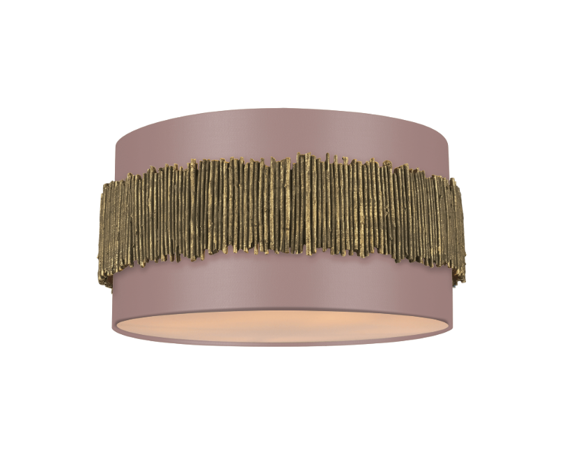 David Hunt Lighting Willow 4 Light Flush Gold With Bespoke Shade