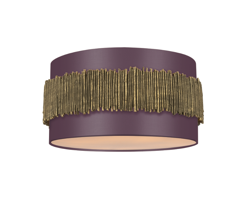 David Hunt Lighting Willow 4 Light Flush Gold With Bespoke Shade