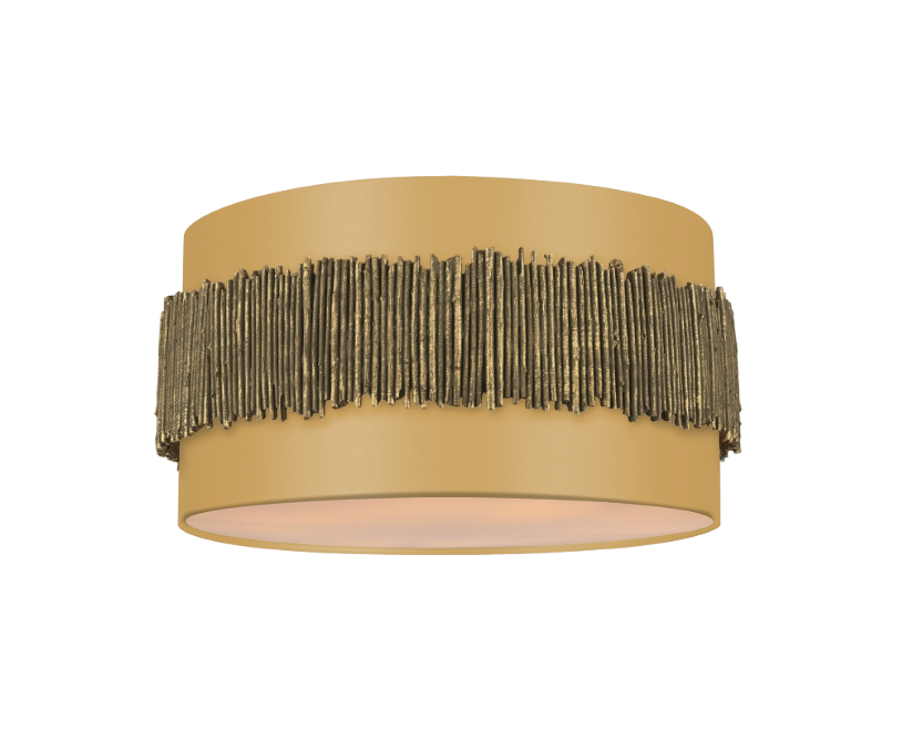 David Hunt Lighting Willow 4 Light Flush Gold With Bespoke Shade